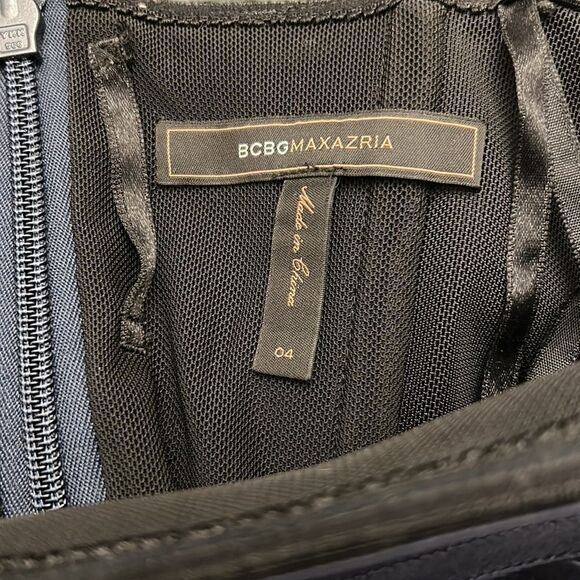 BCBGMAXAZRIA deep blue fitted spaghetti strap cocktail dress Size 4 EUC - Picture 8 of 12